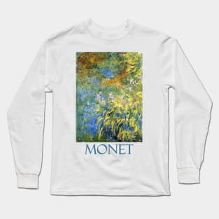 Irises by the Pond by Claude Monet Long Sleeve T-Shirt